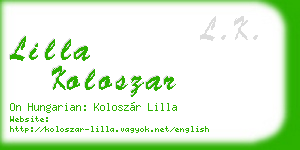 lilla koloszar business card